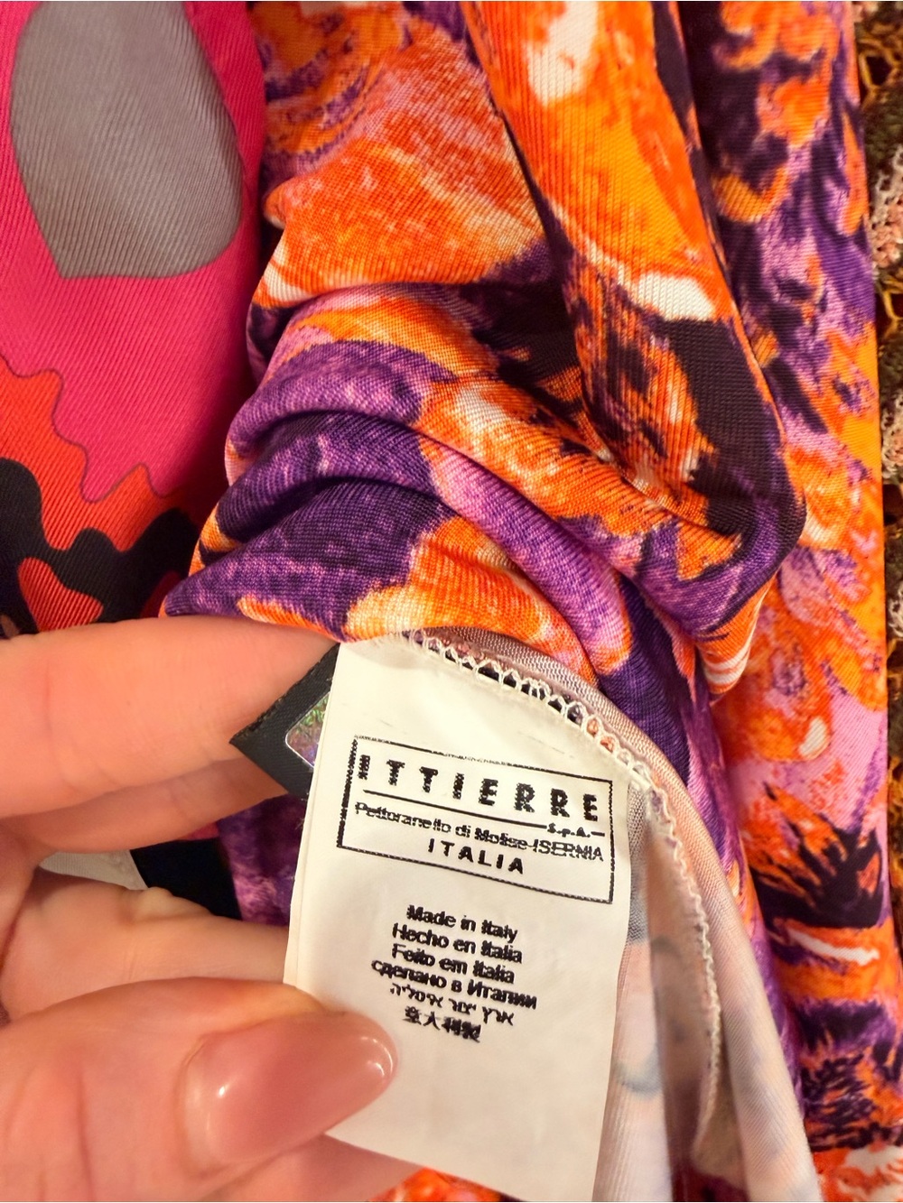 Roberto Cavalli Vintage Purple & Orange Floral Backless Slip Dress - Picture 10 of 11